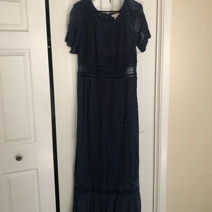 Floor length lace dress